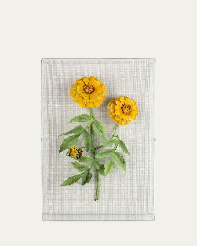 Marigold October Birth Flower Wall Art